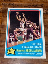 1972-73 Topps Kareem Abdul-Jabbar NBA AS #163 Milwaukee Bucks Lakers HOF EXMT