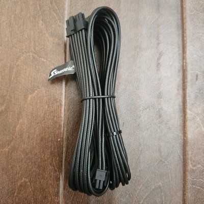 Seasonic 12VHPWR PSU Cable 30 Inch Black Braided GPU Power Supply Lead