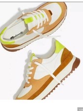 Madewell KickOff Trainer Sneaker. Suede leather and neon. Comfort. Classic. Prep