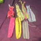 Lot of  7 Barbie vintage 80s dresses very good condition