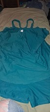 New 2pc Swimsuit Bathing Summer Wear Beach Vacation Size 2xl Green Tank  Shorts