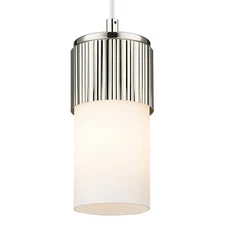 Innovations Lighting 428-1P-G428-7WH Bolivar 7" Tall Mini Pendant - Nickel