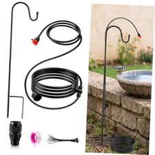 20Ft Bird Bath Dripper Kit, Adjustable Outdoor 16 ft Water Pipe 2 ft Bracket