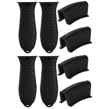 2 Sets  4Pcs Silicone Anti-skid Pot Holders Anti-scald Pot Handle Protectors