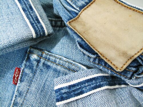 HOT VTG 90s LVC 1947 USA LEVI'S 501xx BIG E SELVEDGE 555 Jeans 30x30 (Fit 27x30) - Afbeelding 1 van 19