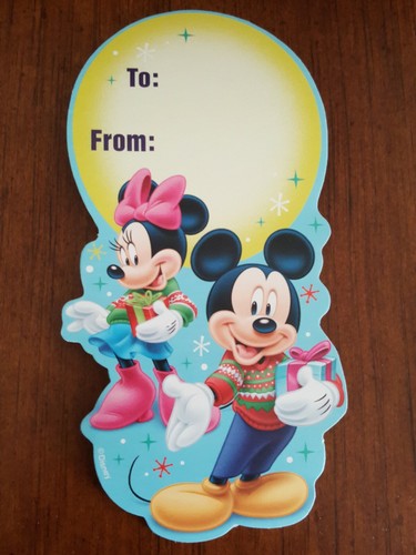 Walt Disney Character (Mickey and Minnie) self-stick Christmas gift tag - 第 1/3 張圖片