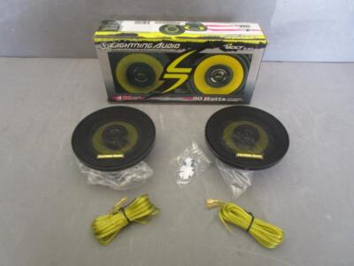 Lightning Audio 4 Inch 2-Way 90 Watt Speaker set Hardware Wire Kit Bolt B1.40.2