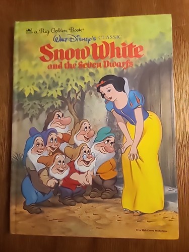 Vintage Walt Disney Big Golden Book Snow White & The Seven Dwarfs Hardback 1984 - 第 1/8 張圖片