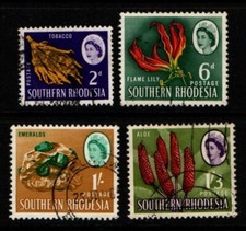 Southern Rhodesia 1964 Queen Elizabeth II selection SG94, 97, 99-100 Used