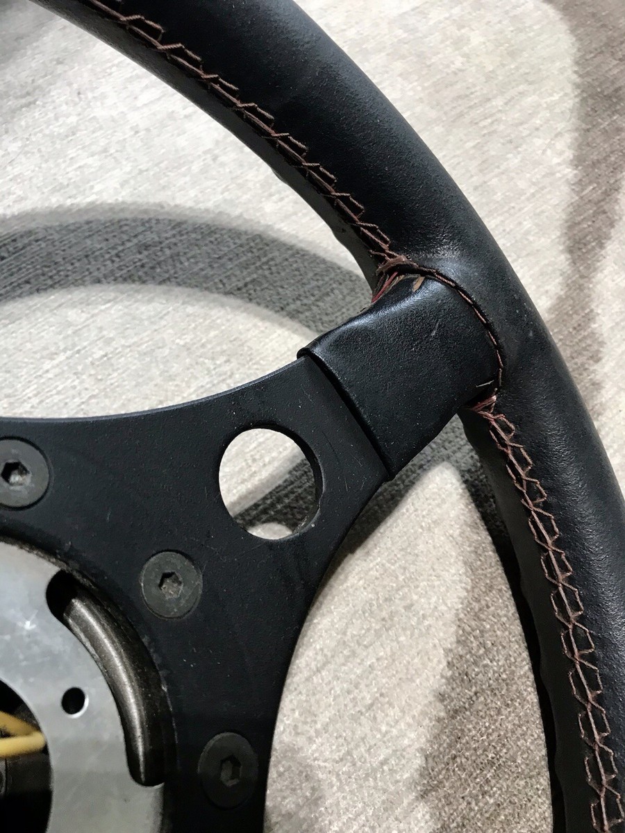 Vintage FORMULING Leather Steering Wheel 14” Made in France
