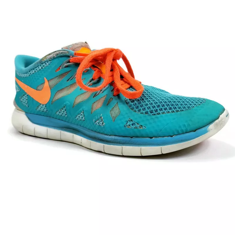 Nike Free 5.0 Volt Neon Orange/black Running Shoes Lace Up Women's  Size 6