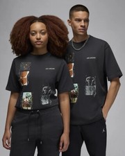 Image of Nike Air Jordan Flight Heritage 85 Heavyweight Cotton Tee T Shirt Top Black