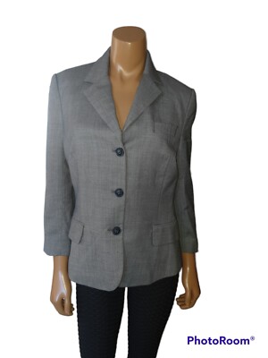 All Saints Grey Jacket Size 12 Jolie Blazer Grey Birdseye Pattern