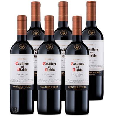 6 x 75cl Casillero del Diablo Carmenere Concha Y Toro Chile 13,5 % vol