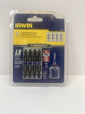 IRWIN  Phillips 2-3/8'' Impact Double-Ended Power Drive Bit Set - 5 Pieces