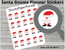 Santa Gnome Planner Stickers #49 / Planner Stickers  / Journal Stickers 