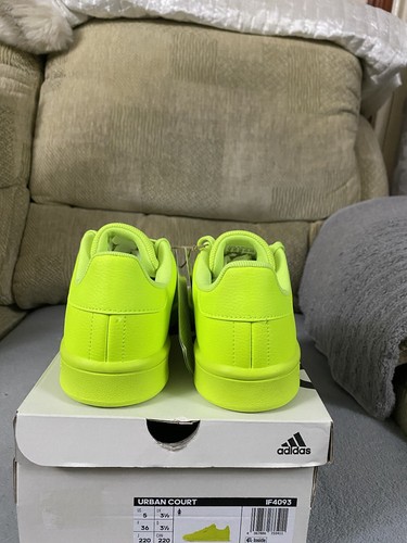 Adidas Urban Court Neon Green Trainers Shoes BNIB Size 3.5uk Women’s IF4093 - Picture 14 of 19