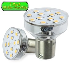 2 Pack LeisureLED RV LED Light 1156 1139 1141 1383 LED Bulb 2 Watt 250 Lumen WW