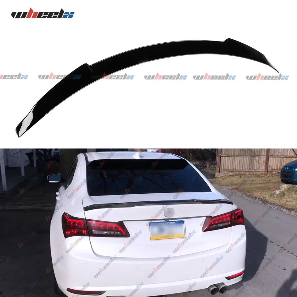For 2015-2020 Acura TLX V-Style Sedan Gloss Black Rear Trunk Lid Spoiler Wing US - Image 3 of 4