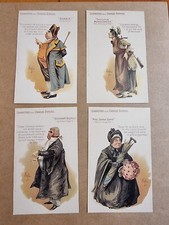 Postcard. Set of Four. Charles Dickens. Artist Drawn. Kyd. c1980's Reproductions