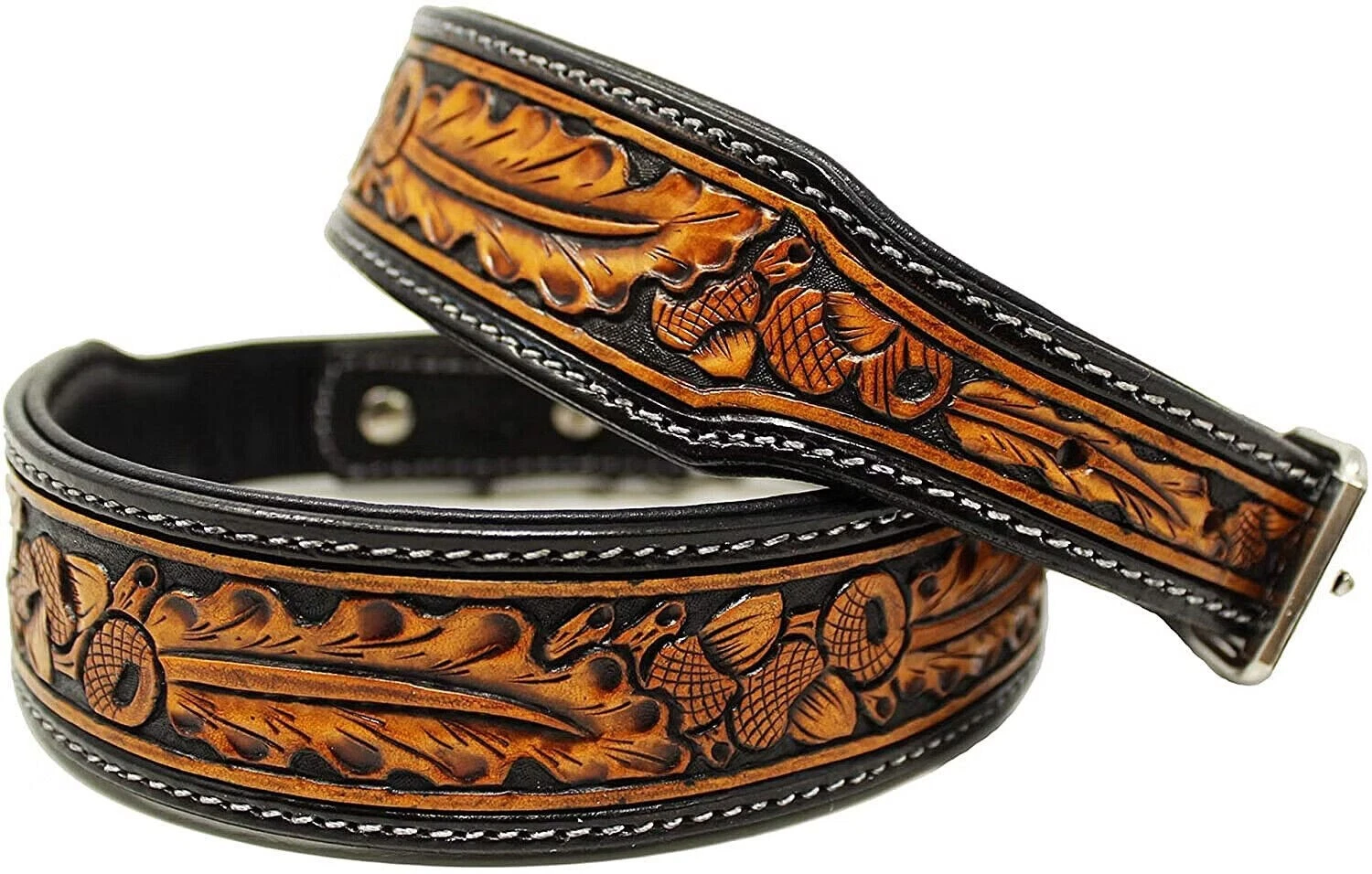 Leather Padded Dog Collar Heavy Duty Floral Tooled & Paint Handmade For Your Pet
Opens in a new wind
