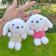 Cute Puppy Bunny Plush Keychain Backpack Pendant Student Gift