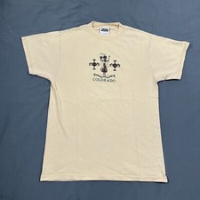 Vintage Colorado Souvenir Tee Beige Medium USA Made VTG 90s Unisex