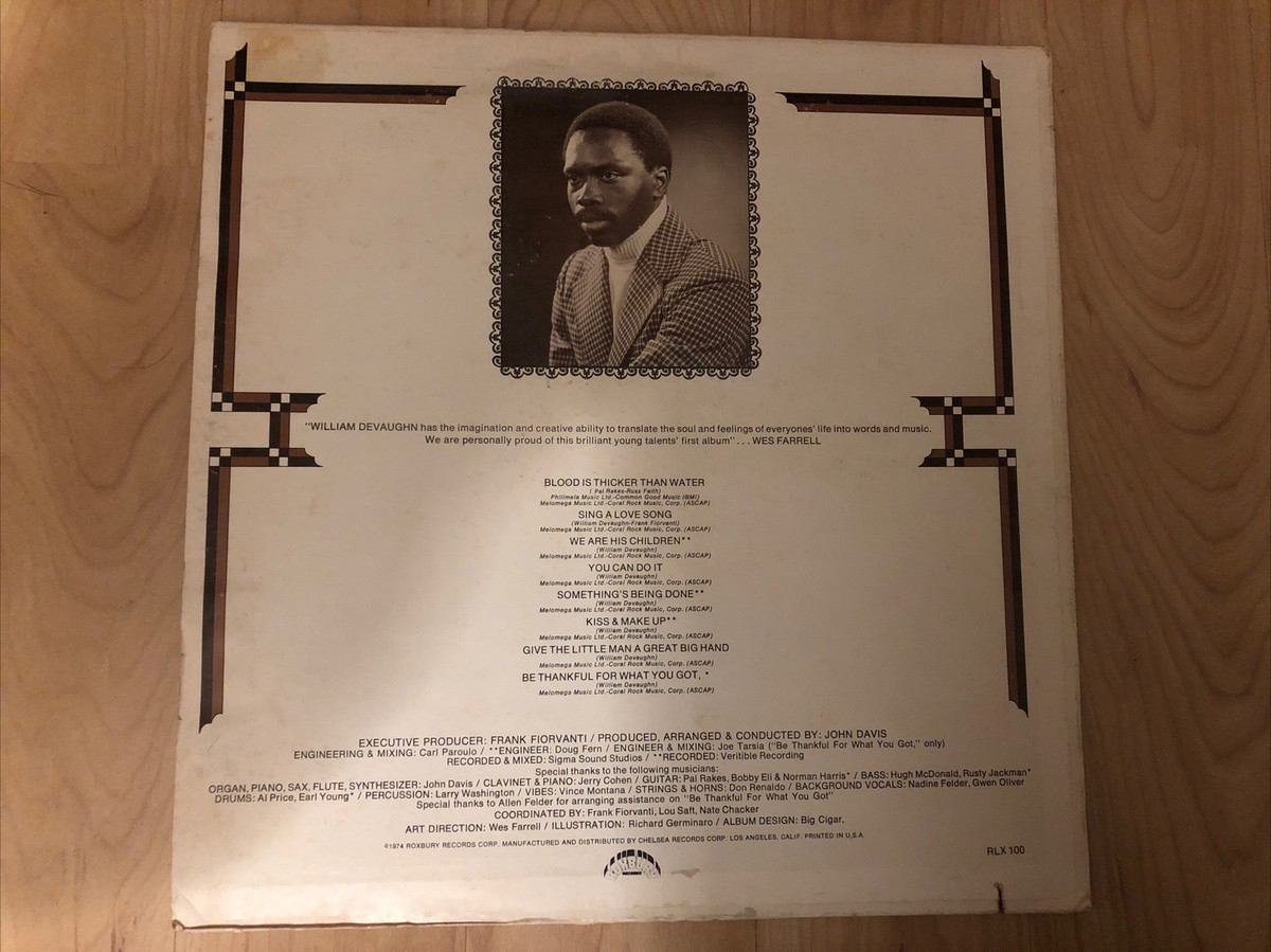 William DeVaughn ‎– Be Thankful For What You Got 1974