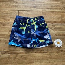 Carter's Blue Shark Swim Trunks Sz 2T