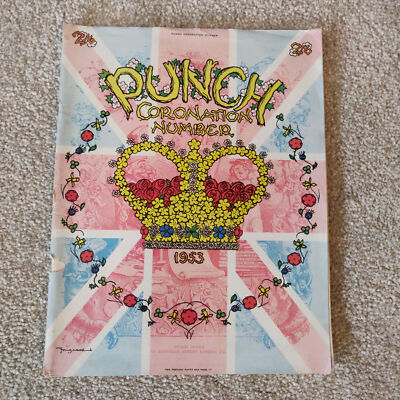 Vintage 1953 Punch coronation limited edition magazine very rare and collectible