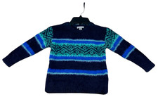 Holiday Lane Sweater Little Boy Size 2T Navy Blue Fair Isle Long Sleeve New