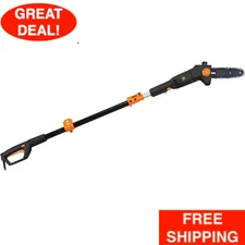 Electric Telescoping Pole Saw 15 Ft Branch Cutter 8" 6 Amp Tree Trimmer Chainsaw
