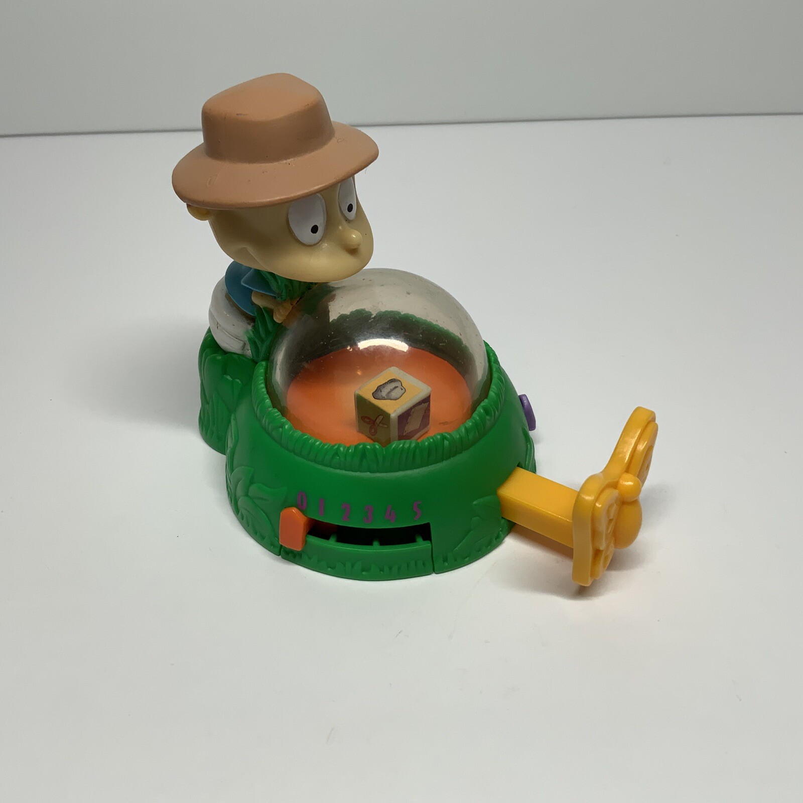 2003 Burger King Rugrats Go Wild Tommy “Rock Diaper Scissors” Pop-O-Matic Toy