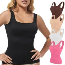 S-3xl Women Shapewear Vest Waist Trainer Compression Tanks Tops Square Collar