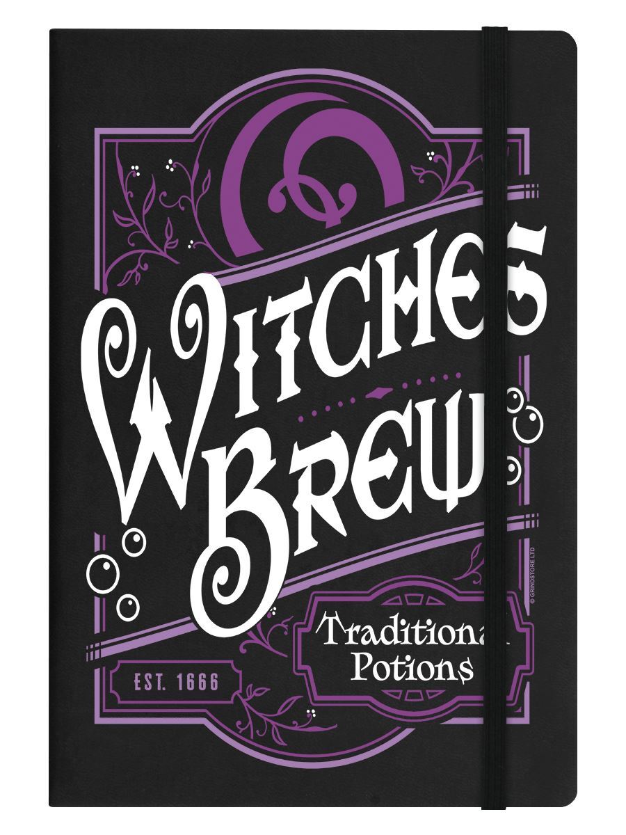 Notebook Witches Brew Traditional Potions A5 Hard Cover Black 14x21cm
