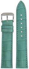 22mm XL RIOS1931 for Panatime Turq. - Louisiana Leather Watch Band w Gator Print