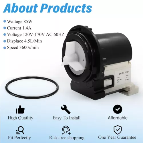 4681EA2001T Washer Drain Pump Motor Replacement For LG Kenmore Washers Machine - Picture 3 of 10