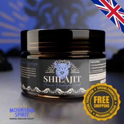 MOUNTAIN SPIRIT Shilajit Resin 30g, 100% Authentic Himalayan, Lab Tested, *Over 76% Fulvic Acid*
