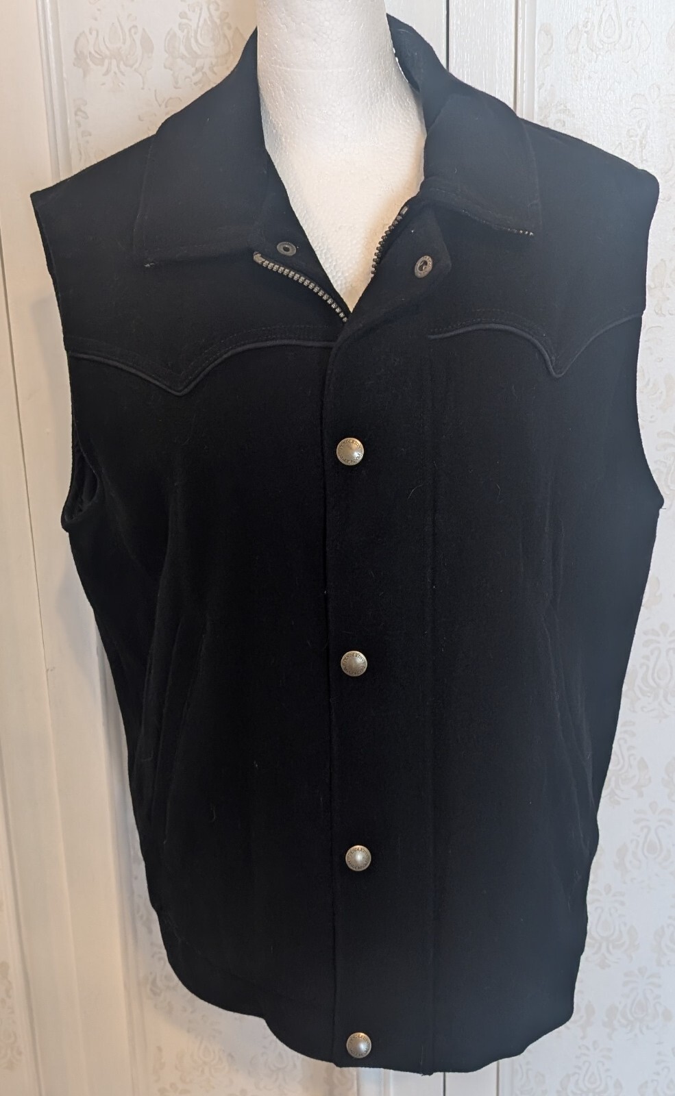 Pendleton Black Wool Vest  Thinsulate Lined Size … - image 2