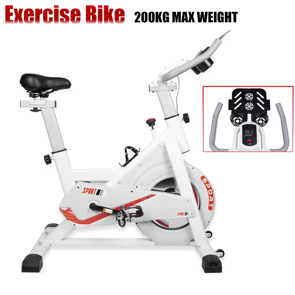 AGM Heimtrainer bis 200KG Fitness Bike Fahrrad Schwungrad leisem Magnetwiderstand