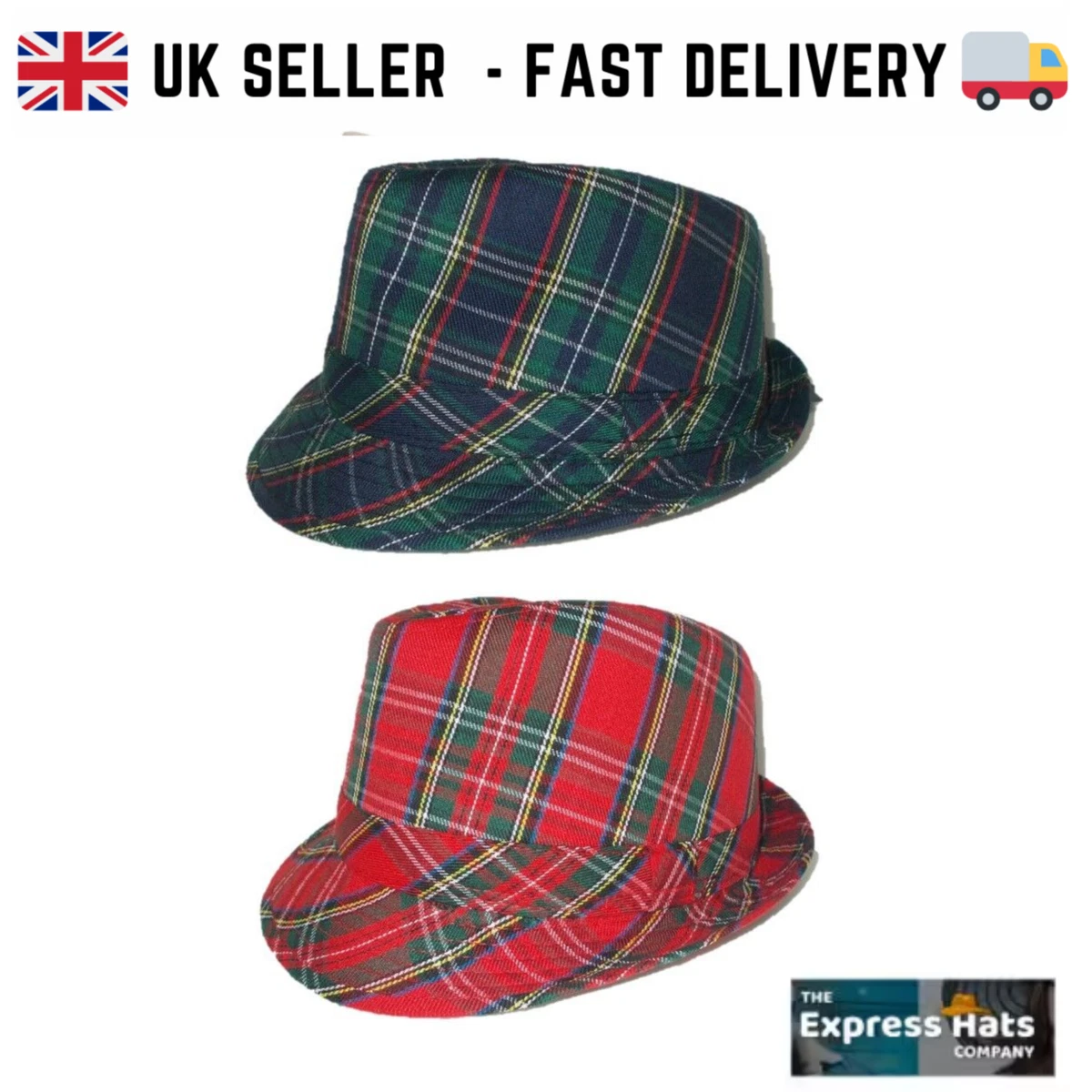 Tartan trilby sales hat
