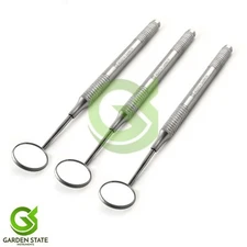 Teeth Inspection Mirror #5 Hollow Cone Socket Round Handle Dental Diagnostic