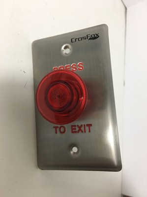 Auspicious Press To Exit door switch push Button Red Round  Stainless plate NO C