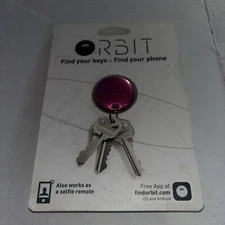 NEW Orbit Key Finder Find Your Keys & Phone selfie remote Red ORB520 tracking