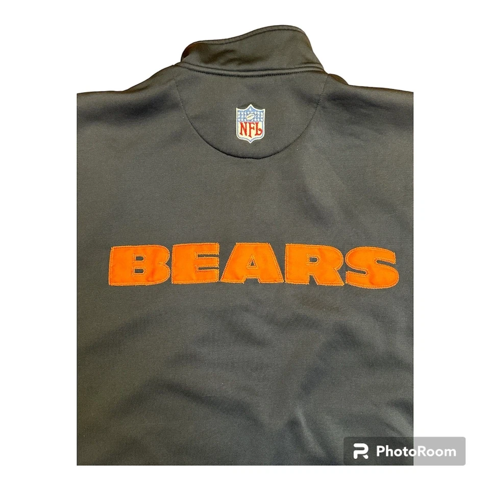NFL Reebok Chicago Bears Team Apparel Pullover L/S 1/4 Zip Jacket Men’s Size XL - Image 2 of 4