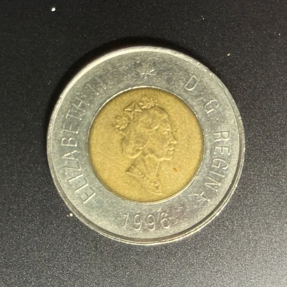 Rare 1996 Canadian $2 Coin Toonie German Planchet CANADA
