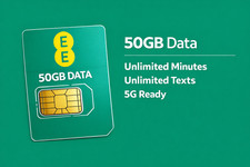 EE Data Sim card 2G -4G & 5G  Preloaded With 50GB Data LOAD PACKAGE EE Bargain