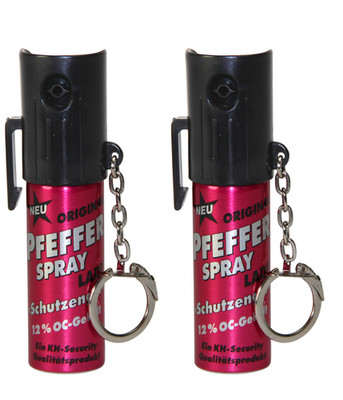 2er Set Pfefferspray Lady Pink ''Schutzengel'' 15 ml(mit Schlüsselanhänger)