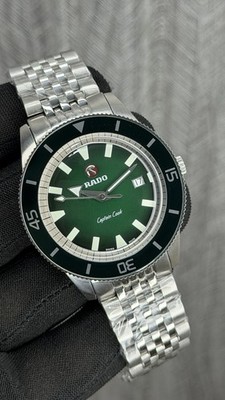 Rado Captain Cook Green Dial Automatic Men s Watch Stainless Steel Date Swiss