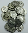 One Washington Quarter 1932 - 1964 PDS 90% Silver Circulated Mixed Conditions